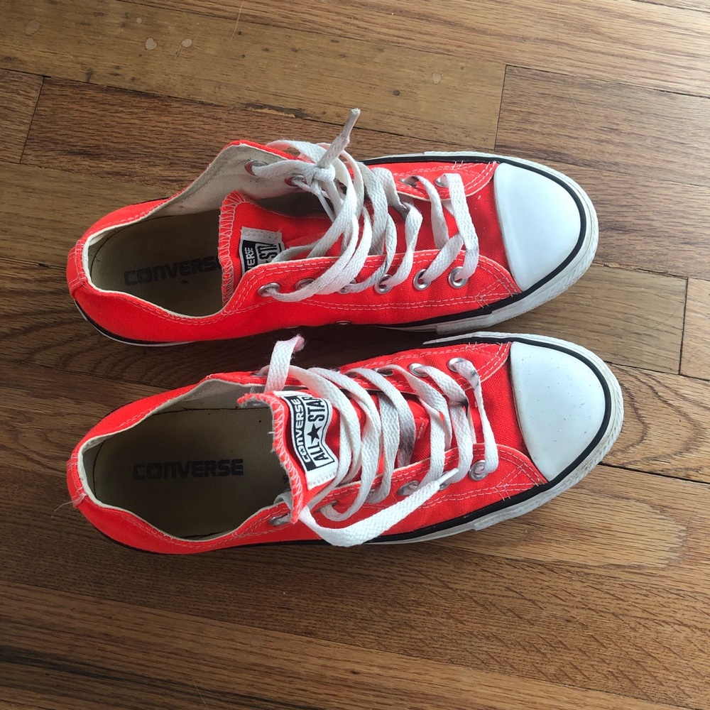 neon pink/orange converse size 9